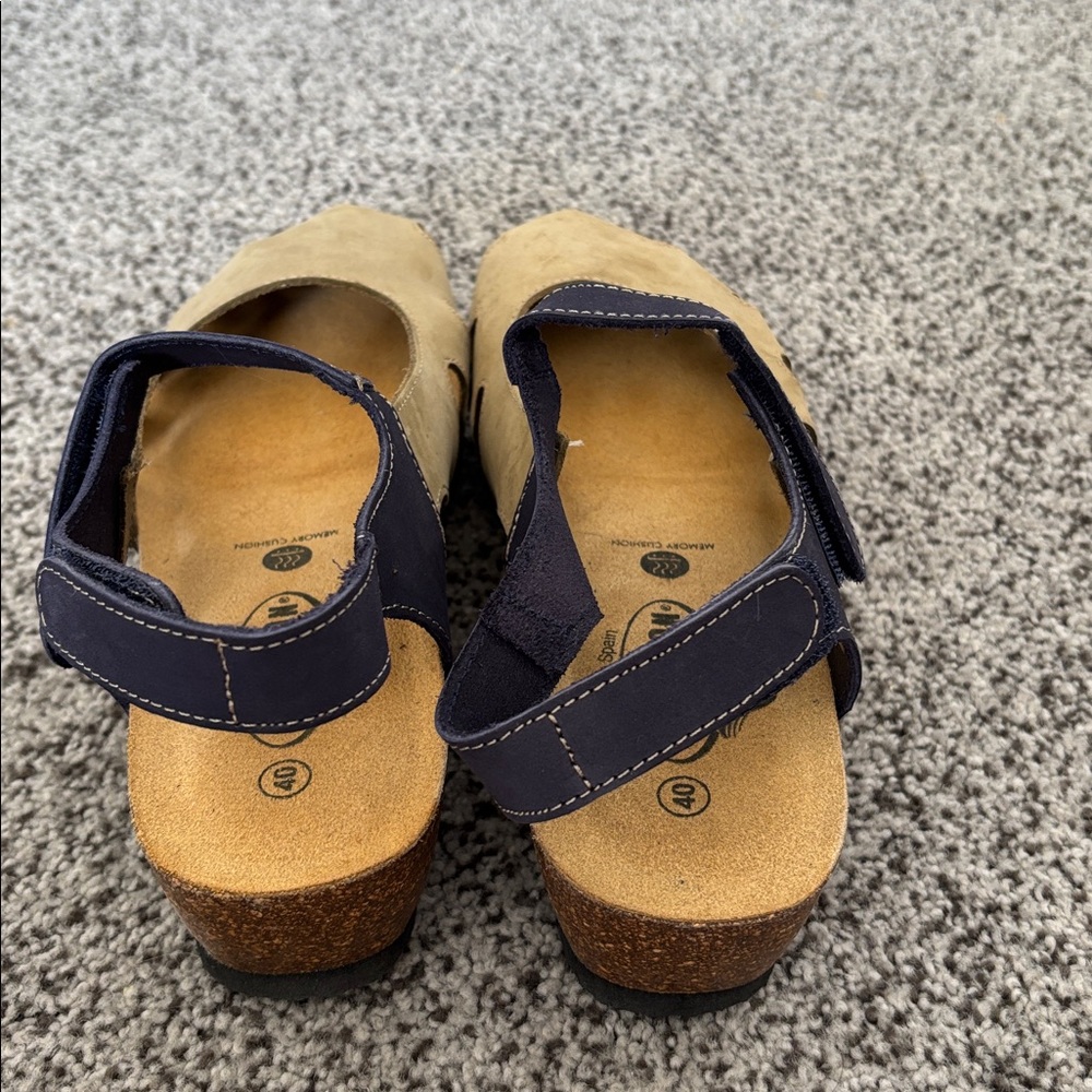 NWT Plakton Closed Toe Sandal - Amy Olive/Blue (Size Women’s US 9/EU 40) - Picture 5 of 9